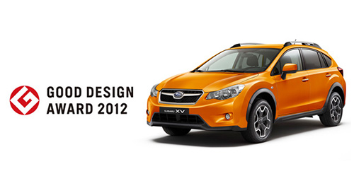 SUBARU XV在日本获得“2012最佳设计大奖”